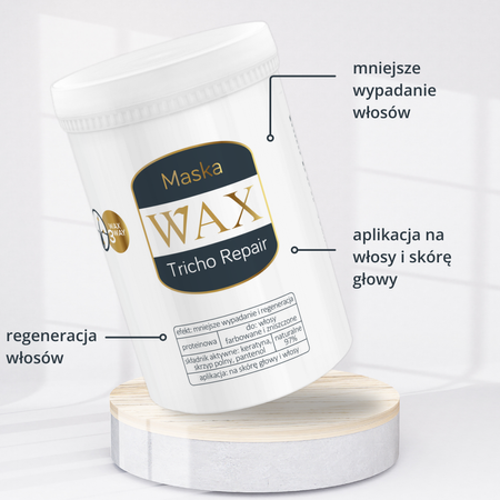 Regenerująca maska do włosów i skóry głowy przeciw wypadaniu WAX REPAIR 480 ml