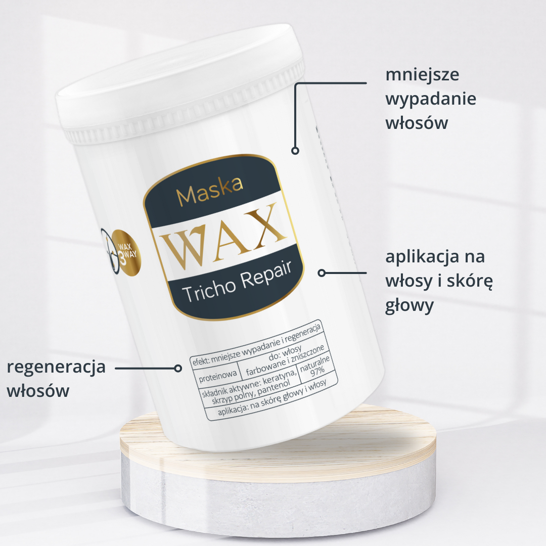 Regenerująca maska do włosów i skóry głowy przeciw wypadaniu WAX REPAIR 480 ml