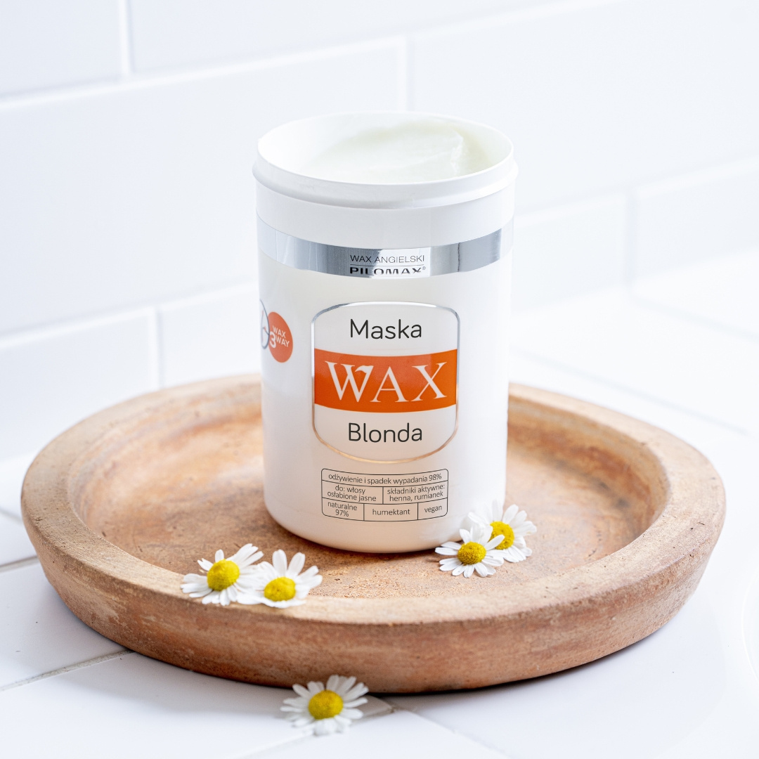 Maska nawilżająca na wypadanie do włosów blond, niefarbowanych WAX BLONDA 240ml