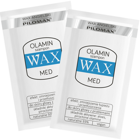 WAX MED OLAMIN Szampon na łupież tłusty i problematyczną skórę głowy 2x 10ml
