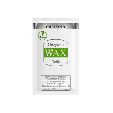 Odżywka nawilżająca do włosów cienkich niefarbowanych z kolagenem WAX DAILY 10ml